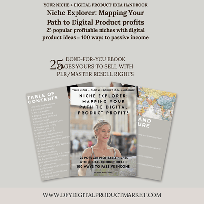 Niche Explorer: Finding Your Niche with 25 Ideas + 100 Digital Prouduct Ideas Handbook Volume 1