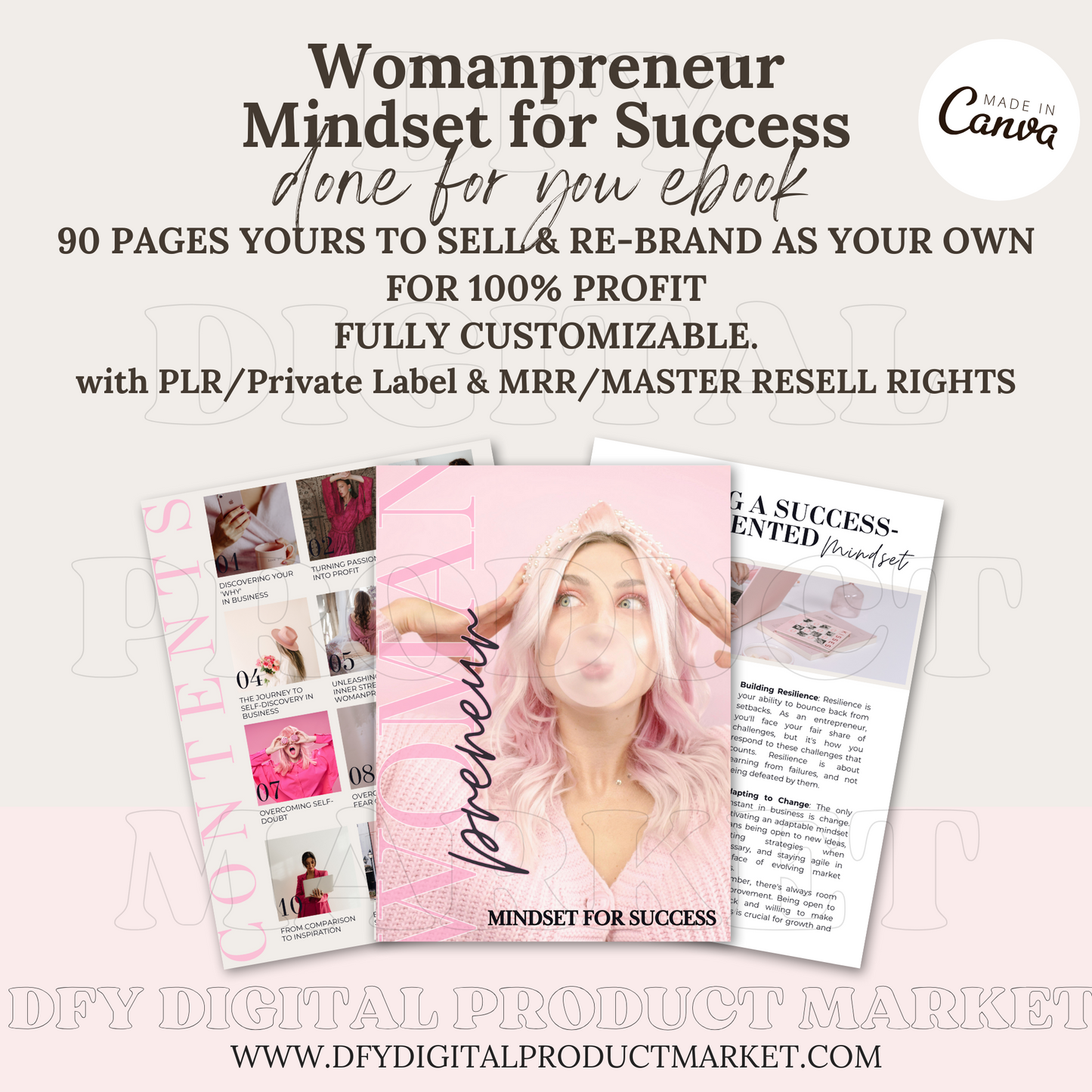 Womanpreneur Mindset for Success e-Book with MRR / PLR
