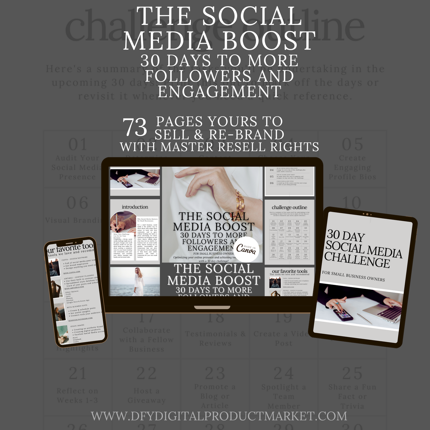 The Social Media Boost 30 Day Challenge EBOOK Guide and Workbook