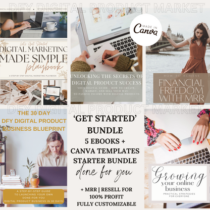 Starter Bundle | 5 Ebooks Beginner Package with Master Resell Rights