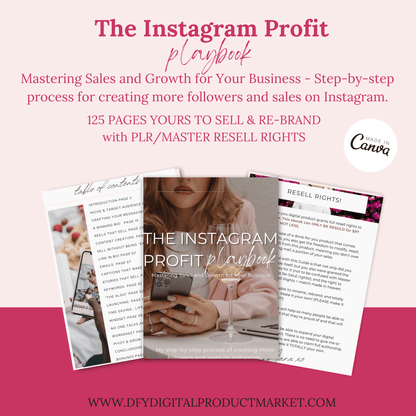 The Instagram Profit Playbook - Mastering Sales and Growth for Business with MRR / PLR EBOOK