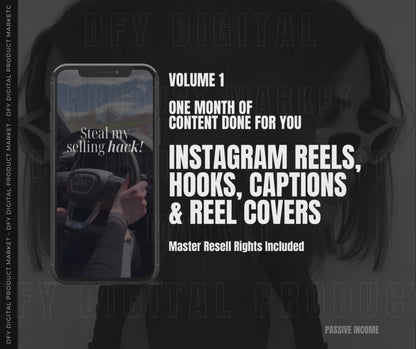 Vol 1. Instagram Reels, Hooks, Captions & Reel Covers